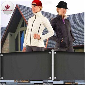 Lululemon Run Turn Around Jacket 650 Fill Polar Cream & Black Reversible